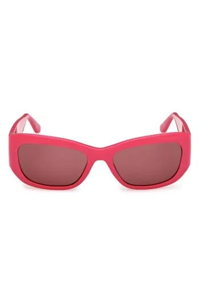 Guess Rectangular Sunglasses In Pink