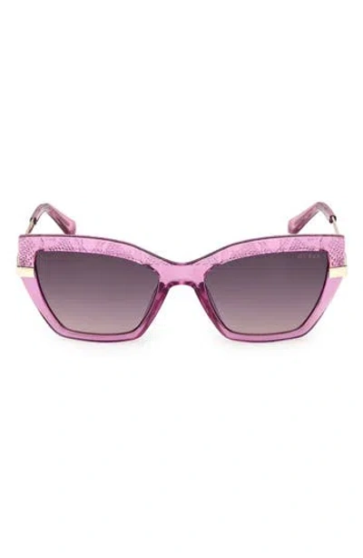 Guess Rectangular Sunglasses In Purple