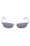 Guess Rectangular Sunglasses In Silver