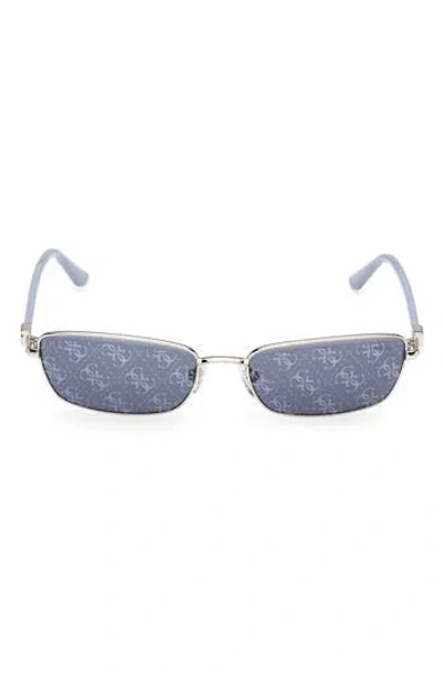 Guess Rectangular Sunglasses In Silver