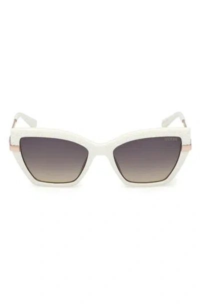 Guess Rectangular Sunglasses In White