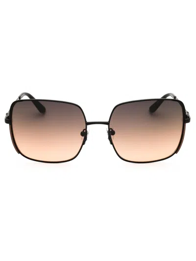 Guess Rectangular Women's Mini Metal Sunglasses In Brown