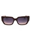 Guess Rectangular Women's Mini Sunglasses In Brown
