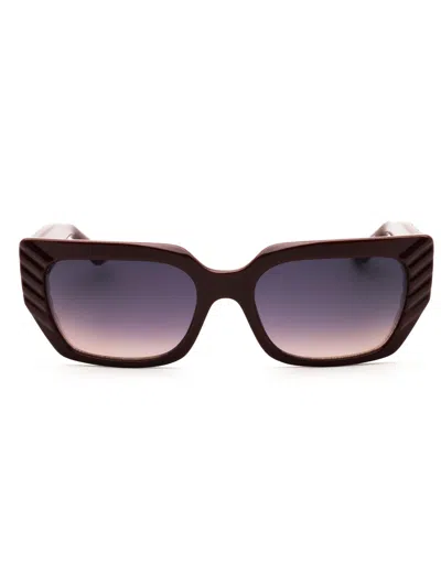 Guess Rectangular Women's Mini Sunglasses In Brown