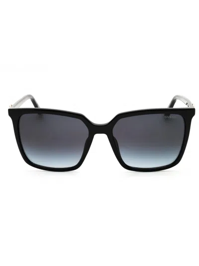 Guess Rectangular Women's Premium Sunglasses In Black