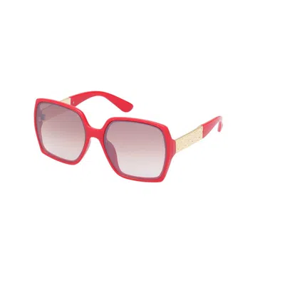 Guess Red Resin Sunglasses In Pink