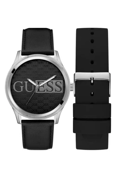 Guess Reputation Watch, 44mm In Burgundy
