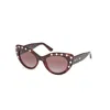 Guess Brown Resin Sunglasses In Brown