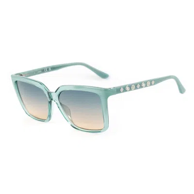 Guess Blue Resin Sunglasses In Green