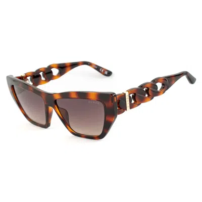 Guess Brown Resin Sunglasses In Red