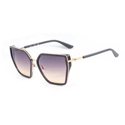 Guess Gray Resin Sunglasses In Black