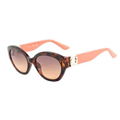 Guess Brown Resin Sunglasses In Black
