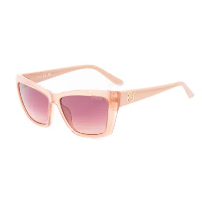 Guess Beige Resin Sunglasses In Pink