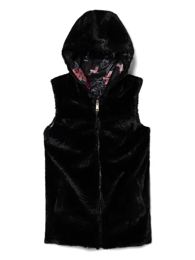 Guess Kids' Reversible Gilet In Black