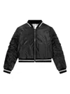 Guess Reversible Ribbed Bomber Jacket In Black