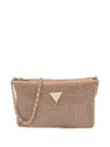 Guess Rhinestone Chain-strap Bag In Pink