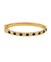 Guess Rhinestone Gold-tone Bangle Bracelet In Gold
