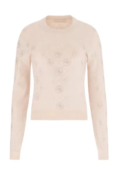 Guess Rhinestones Sweater In Neutral