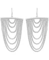 Guess Rhinestones Tassel Drop Earrings (also In Silver-tone) In Silver