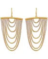 Guess Rhinestones Tassel Drop Earrings (also In Silver-tone) In Gold