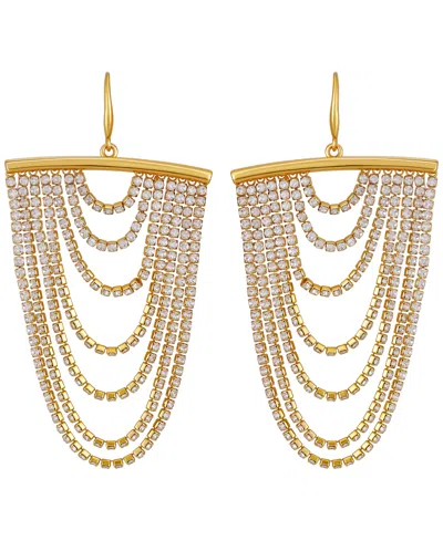 Guess Rhinestones Tassel Drop Earrings (also In Silver-tone) In Gold