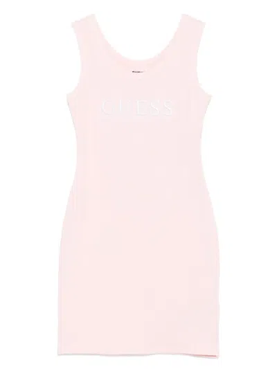 Guess Kids' Ribbed Dress In Pink