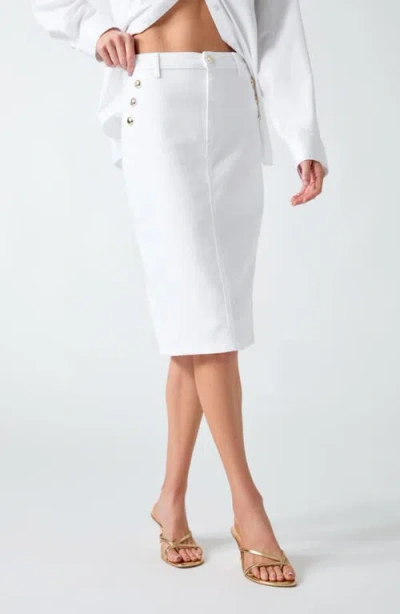 Guess Riley Pencil Skirt In White