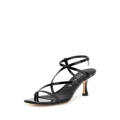 Guess Rimill Patent Sandals In Black