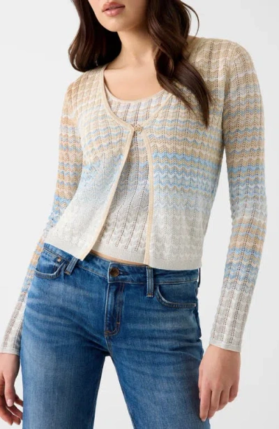 Guess Rosalyn Metallic Pointelle Cardigan In Multi