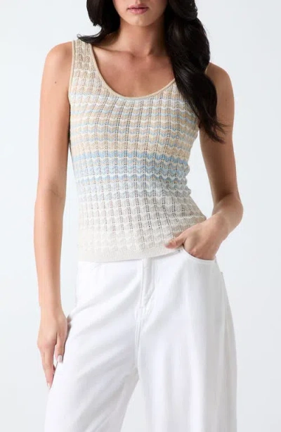 Guess Rosalyn Metallic Pointelle Sweater Tank In Multi