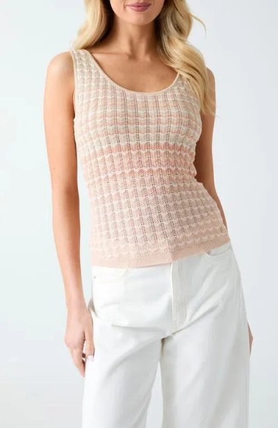 Guess Rosalyn Metallic Pointelle Sweater Tank In Multi