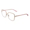 Guess Rose Gold Metal Glasses Women's (frames) In Gold