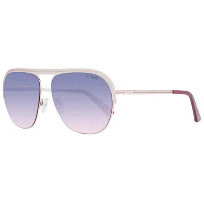 Guess Rose Gold Metal Sunglasses In Multi