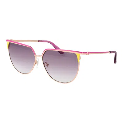 Guess Rose Gold Metal Sunglasses In Pink