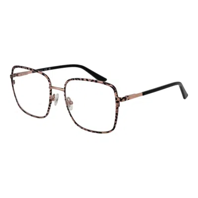 Guess Rose Gold Women Glasses Women's Frame In Brown