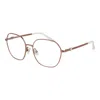 Guess Rose Gold Women Optical Frames In Transparent