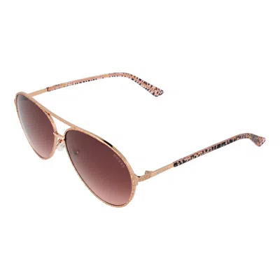 Guess Rose Gold Women Sunglasses In Purple