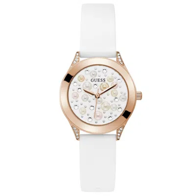 Guess Rose Gold Women Watch In White