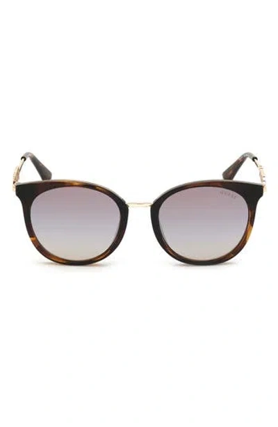 Guess Round Sunglasses In Brown