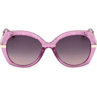 Guess Round Sunglasses In Pink