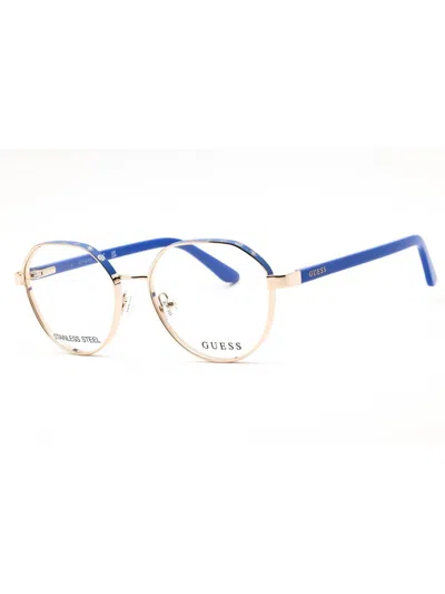 Guess Round Women's Eyeglasses - Style Gu50124 In Blue