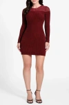 Guess Women's Rowena Long Sleeve Rib Chenille Dress In Red