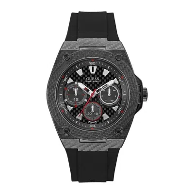Guess Rubber Men's Watch In Black