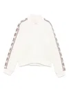 Guess Rubberised-logo Sweatshirt In Neutrals