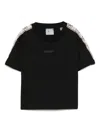 Guess Rubberised-logo T-shirt In Black