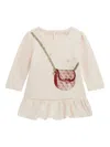 Guess Baby Girls Long Sleeve Dress In White