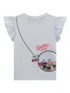 Guess Girls Bag Print T-shirt In Blue
