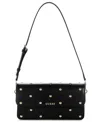 Guess Sadie Flap Small Shoulder Bag In Black