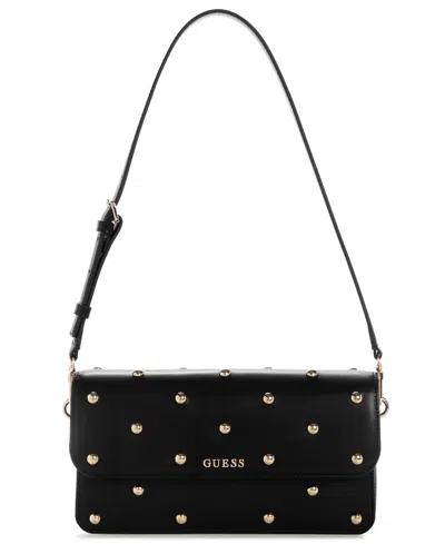 Guess Sadie Flap Small Shoulder Bag In Black