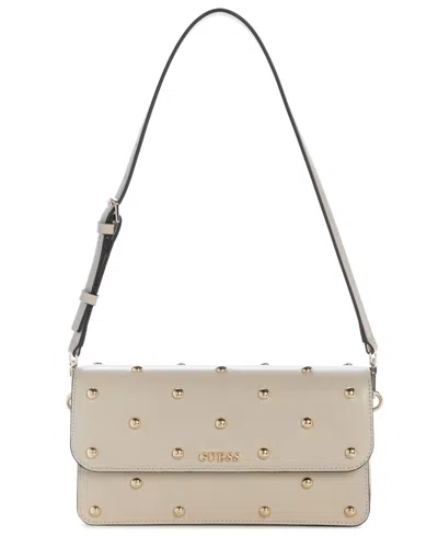 Guess Sadie Flap Small Shoulder Bag In Neutral